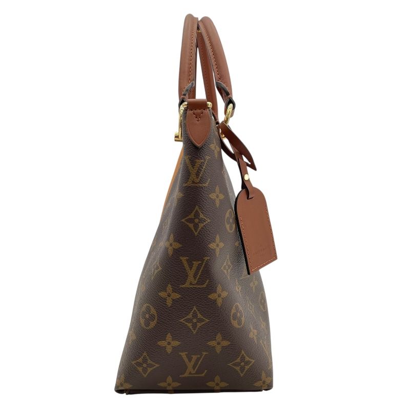 Louis Vuitton V Tote MM in Brown and Saffron Monogram Canvas