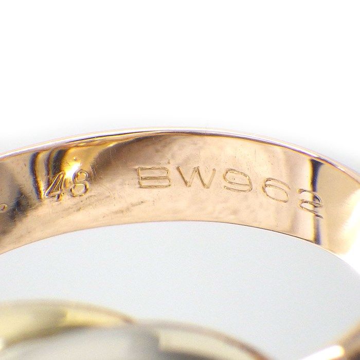 Cartier Trinity Ring in K18 Three Colors - Size 7.5