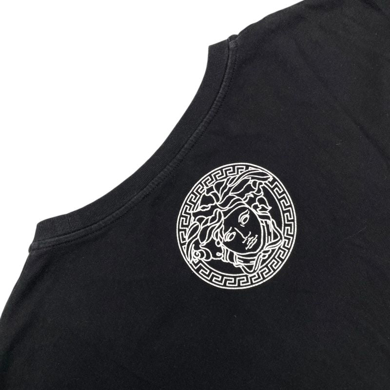 Versace Logo Print T-Shirt in Black Cotton - Men's XL