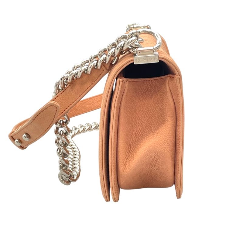 CHANEL Boy Chanel 25 Pink Caviar Shoulder Bag - Timeless Elegance