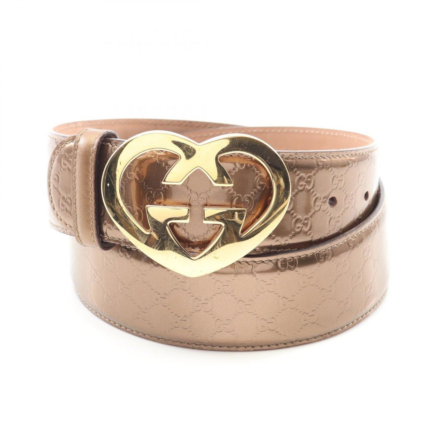 GUCCI Lovely Guccissima Patent Leather Belt - Timeless Elegance