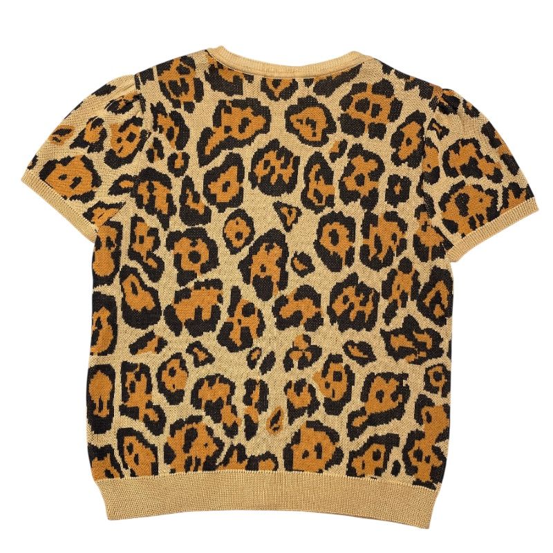 Christian Dior Leopard Print Silk Cardigan - Beige - Size 42