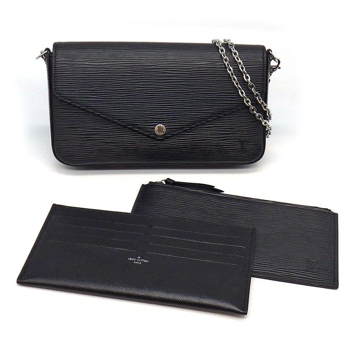 Louis Vuitton Pochette Felicie M81876 Black Epi Leather Shoulder Bag