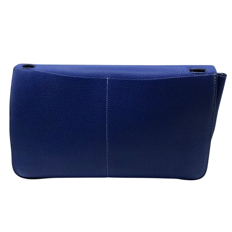 HERMES Arzan 31 Electric Blue Togo Leather Shoulder Bag