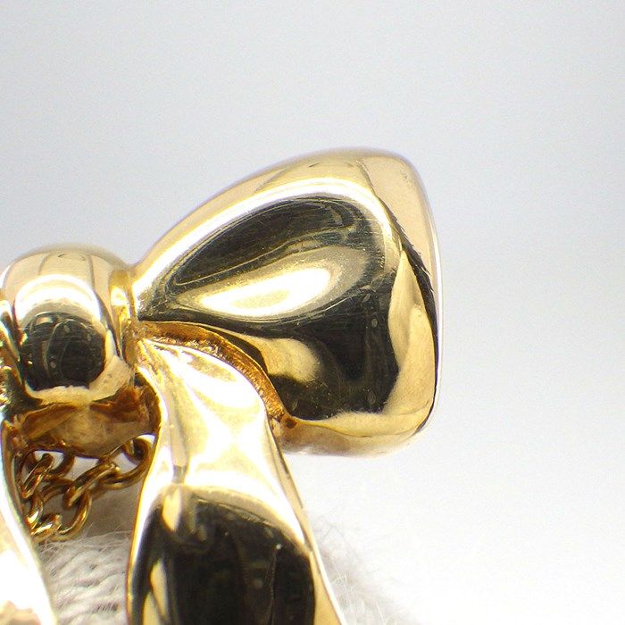 Tiffany & Co. Bow Ribbon Motif Necklace in K18 Yellow Gold