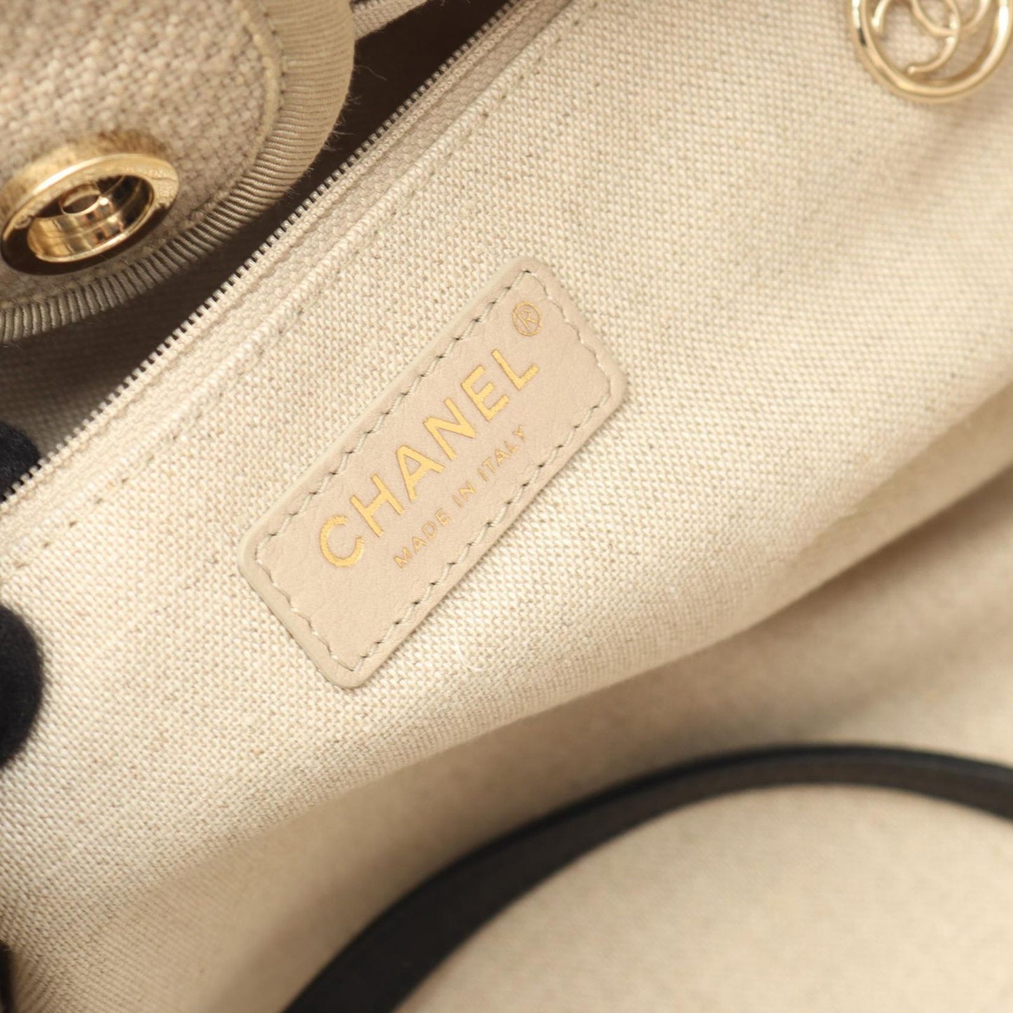 CHANEL Deauville Small Tote Bag AS3257 in Beige Canvas & Leather