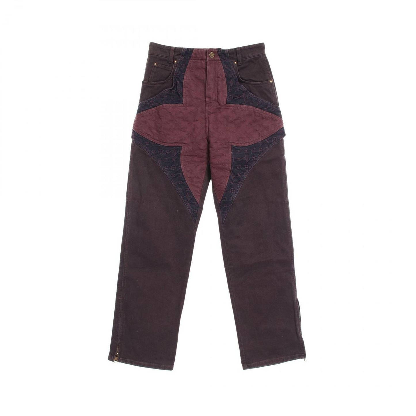 Louis Vuitton Monogram Flower Denim Pants - Brown - Size 28