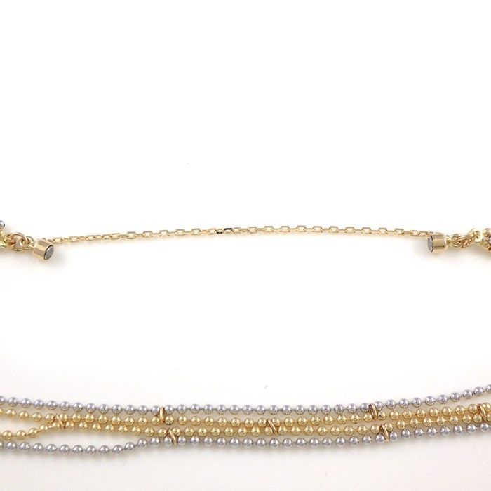 Exquisite 4-Link Ball Chain Bracelet in K10 Yellow & White Gold