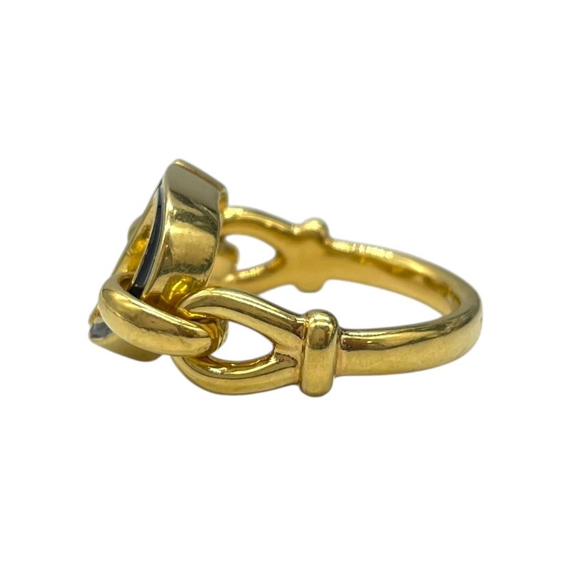 Christian Dior 30 Montaigne Ring in Gold and Black Metal