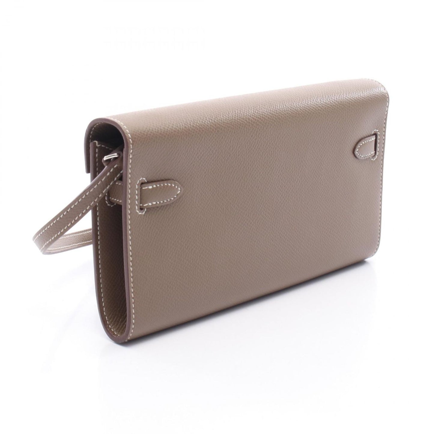 HERMES Kelly To Go Shoulder Bag in Etoupe Leather - Exquisite Craftsmanship