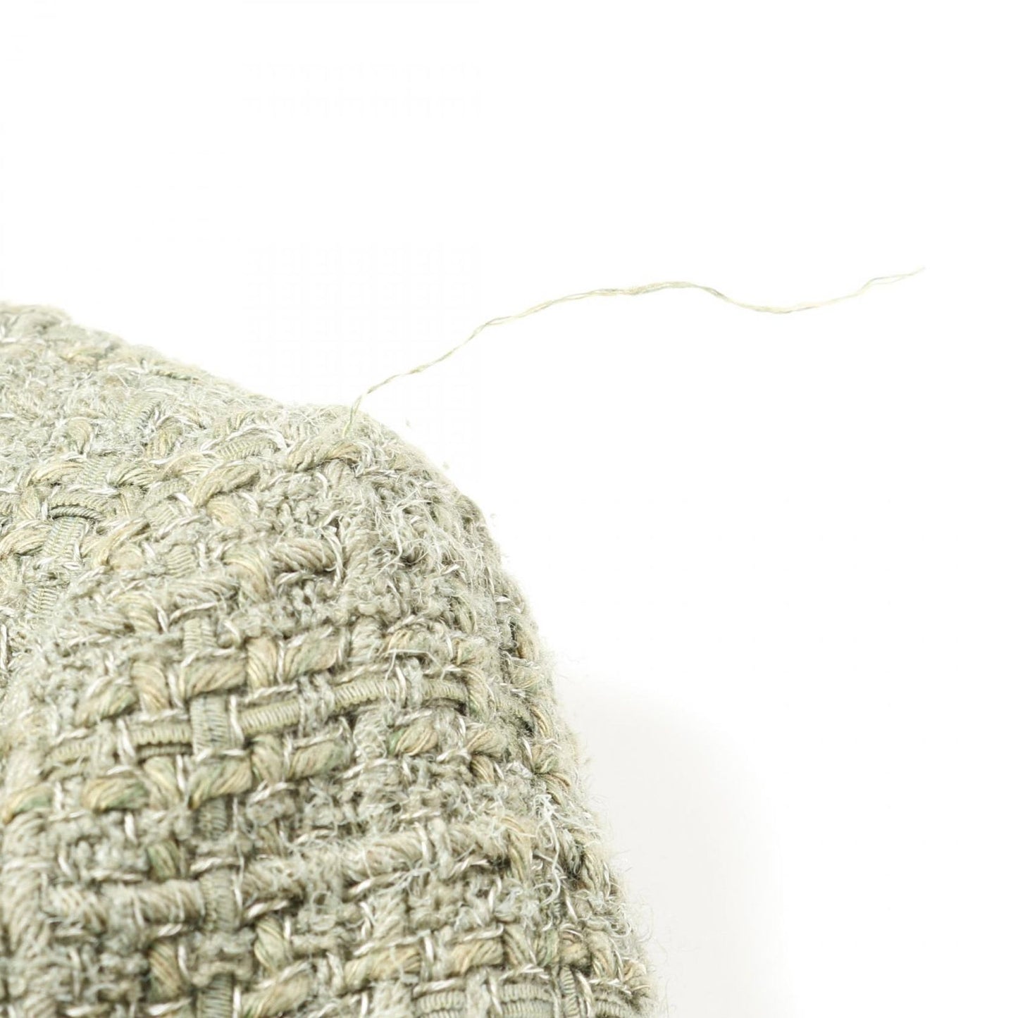 CHANEL No-Collar Jacket in Luxurious Wool Fabric - Size 34