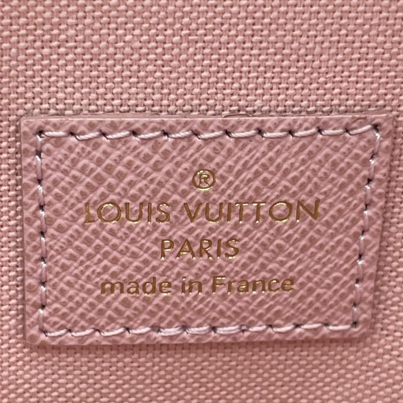 Louis Vuitton Pochette Felicie N63106 White Damier Azur Shoulder Bag