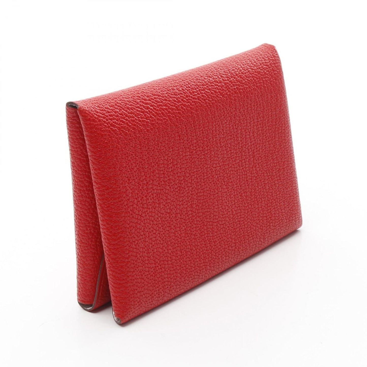 HERMES Calvi Duo Coin Case in Rouge de Coeur/Rose Darlene - Unused