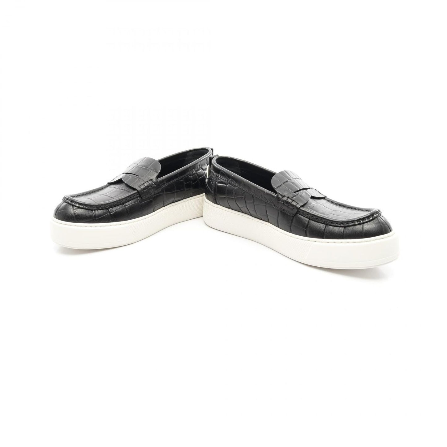 Louis Vuitton Black Leather Slip-On Shoes - Timeless Elegance