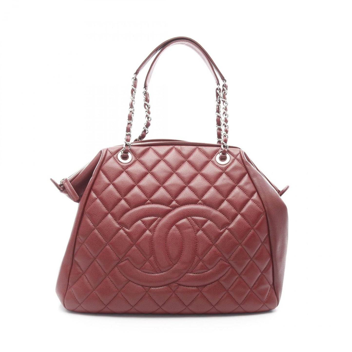 CHANEL Coco Mark Bordeaux Leather Tote Bag - Exquisite Craftsmanship