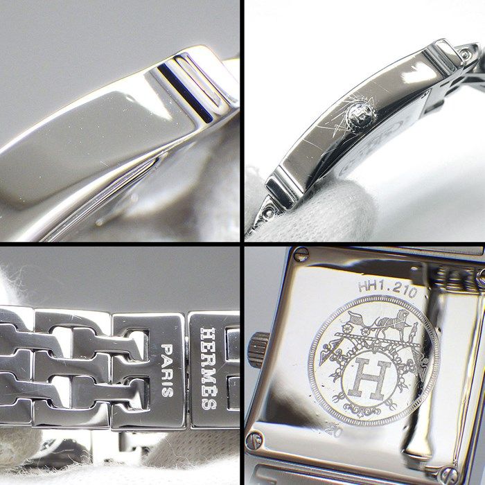 HERMES H-Watch HH1.210 with Diamond Index and Pink Shell Dial