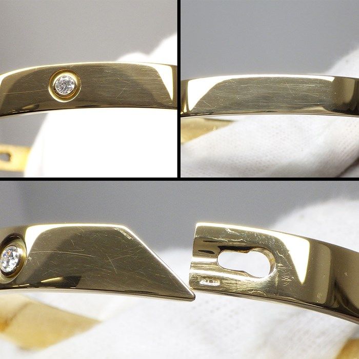 Cartier Anniversary Bangle with Diamond in 18K Yellow Gold