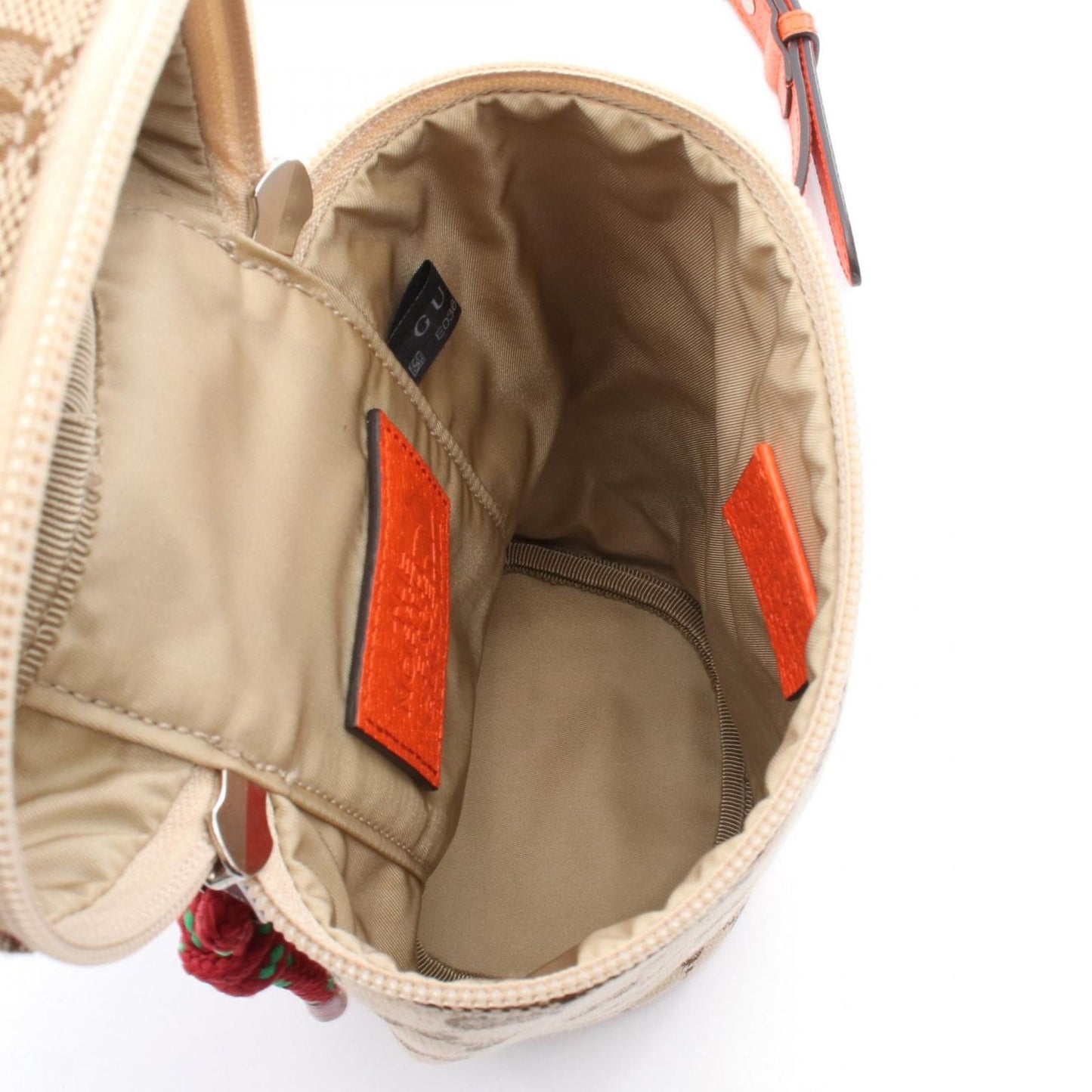 GUCCI x THE NORTH FACE GG Canvas 2-Way Shoulder Bag - Beige/Orange