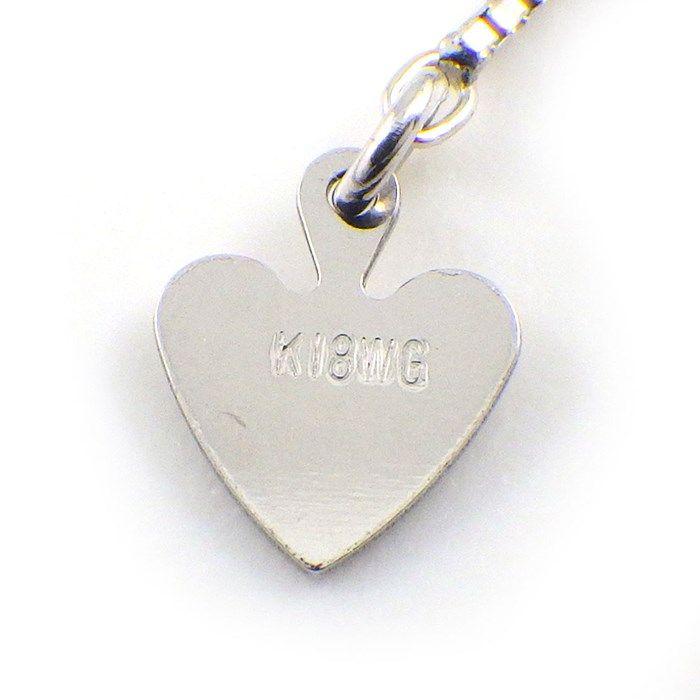 Heart Motif Diamond Necklace in K18 White Gold - 1.01ct