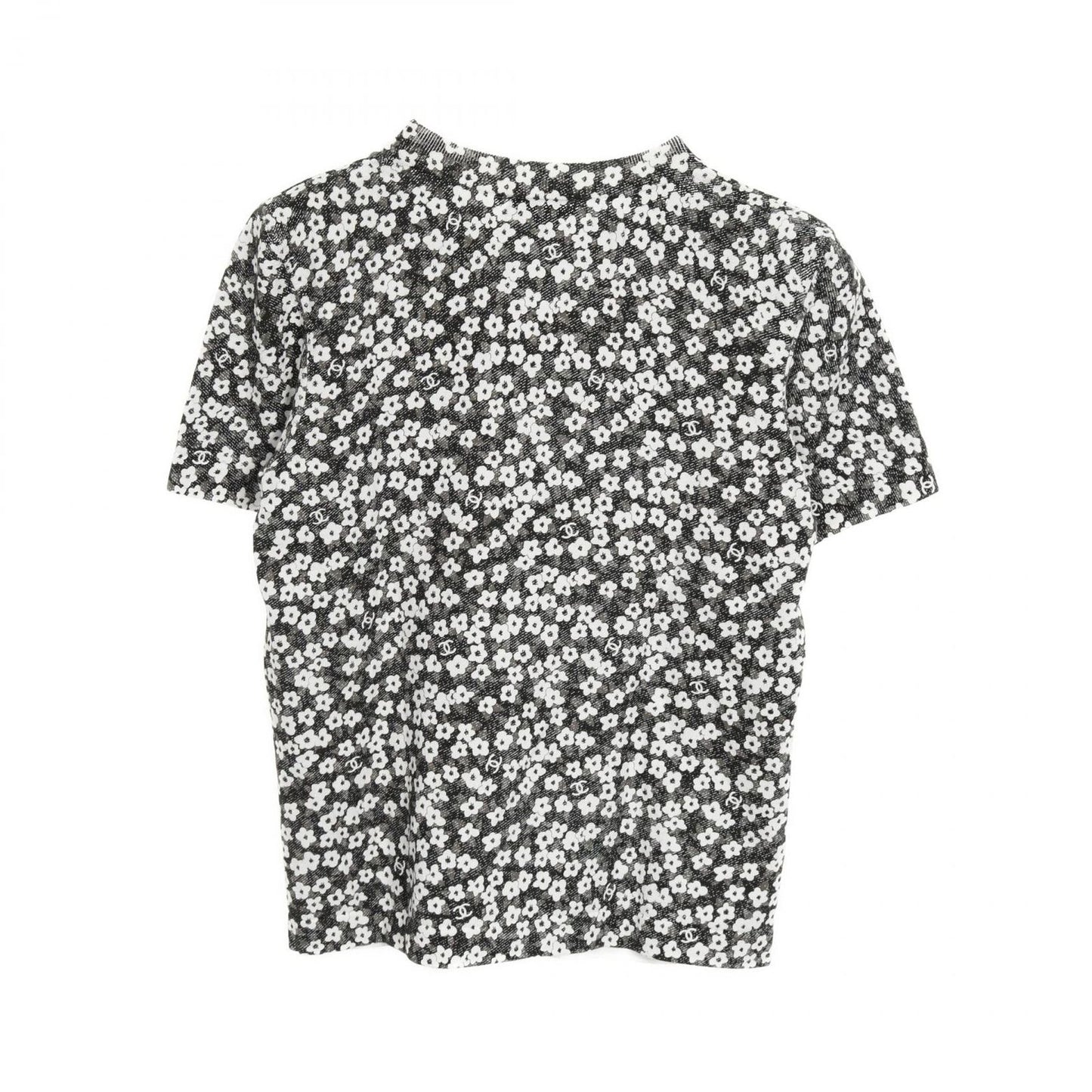 CHANEL Coco Mark Cotton Top in Gray - Timeless Elegance