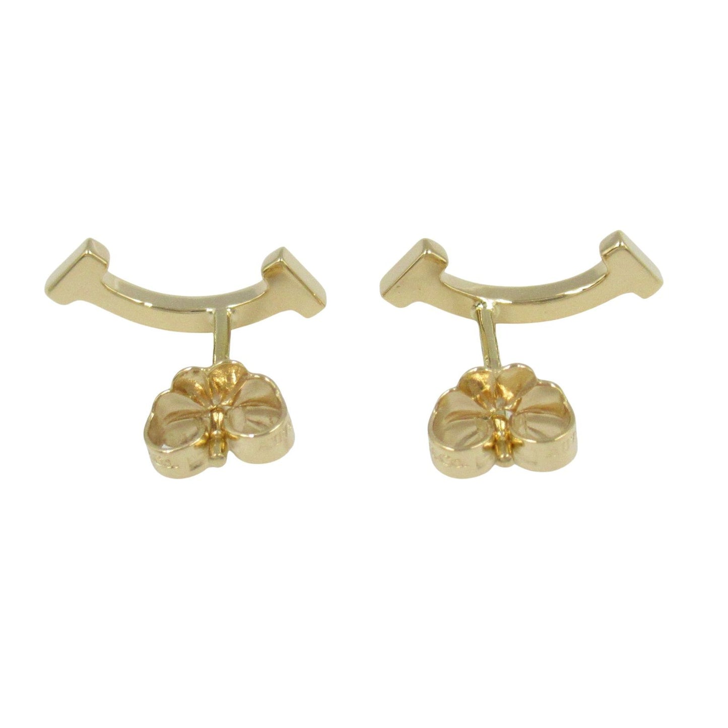 TIFFANY＆CO T-Smile Earrings in K18 Yellow Gold - Exquisite Elegance