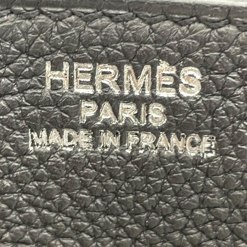 HERMES Birkin 35 Black Togo Leather Handbag with Silver Hardware