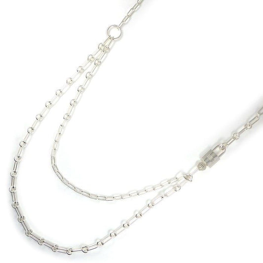 HERMES Alpha Kelly Padlock Key Chain Necklace in Silver 925