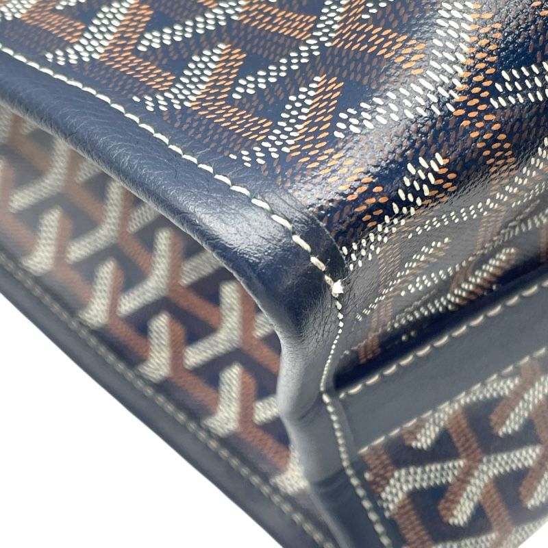 GOYARD Villette MM Navy Coated Canvas Tote Bag - Exquisite Craftsmanship