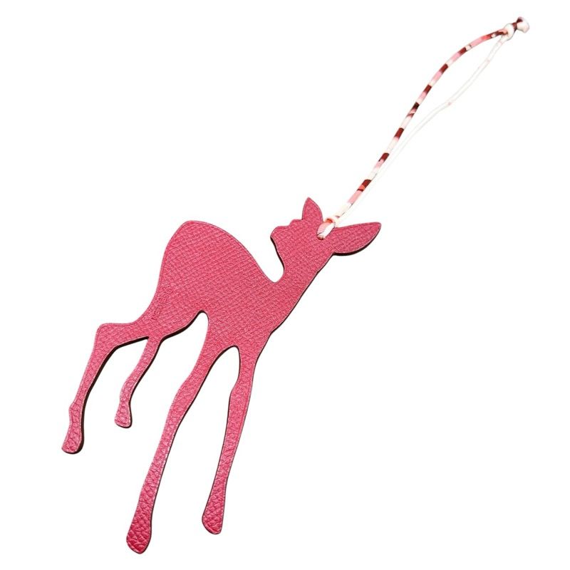 HERMES Petit H Bambi Charm in Grimet Ruby - Exquisite Craftsmanship