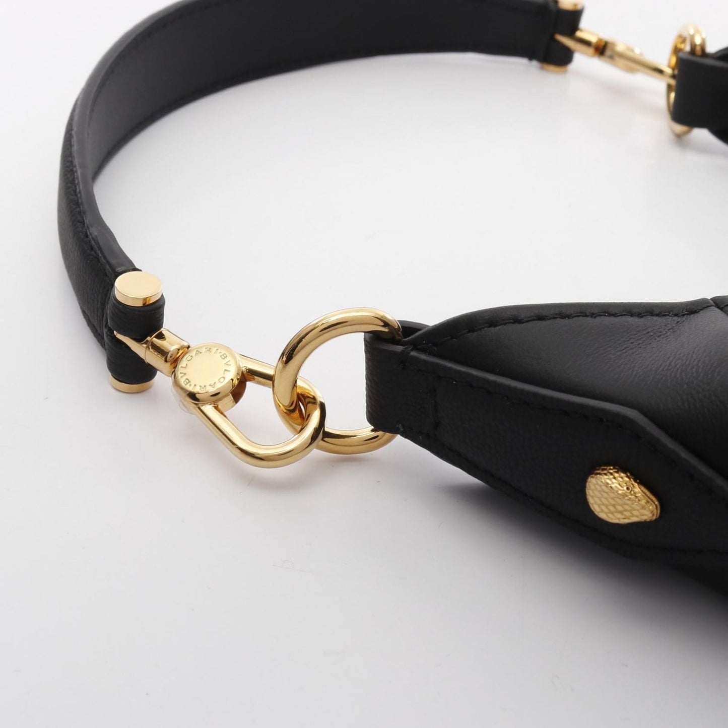 BVLGARI Serpenti Ellipse Black Leather Handbag - Exquisite Craftsmanship