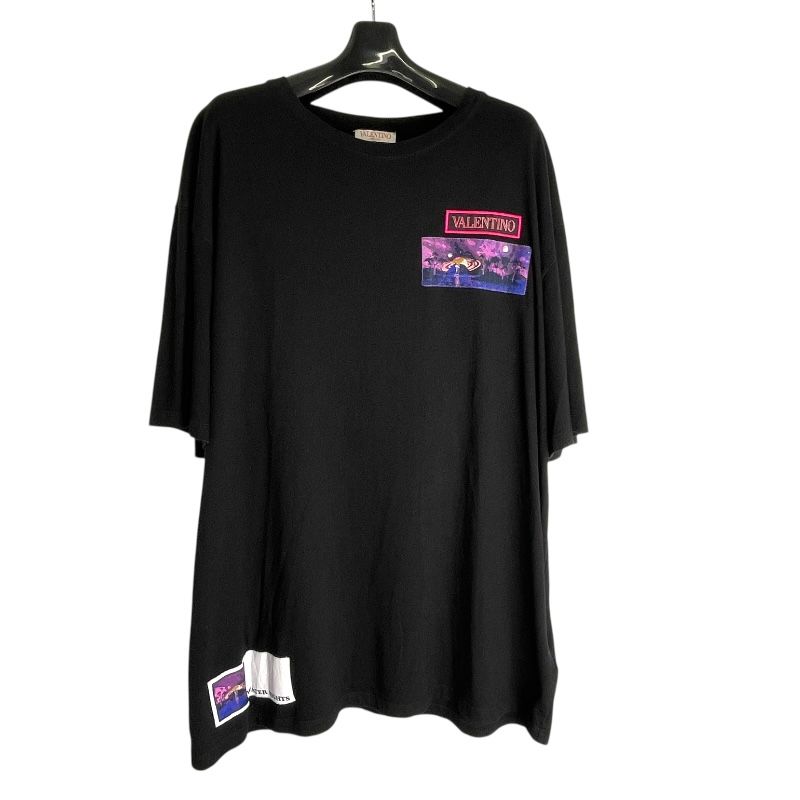 VALENTINO Logo Patch T-Shirt in Black - XXL