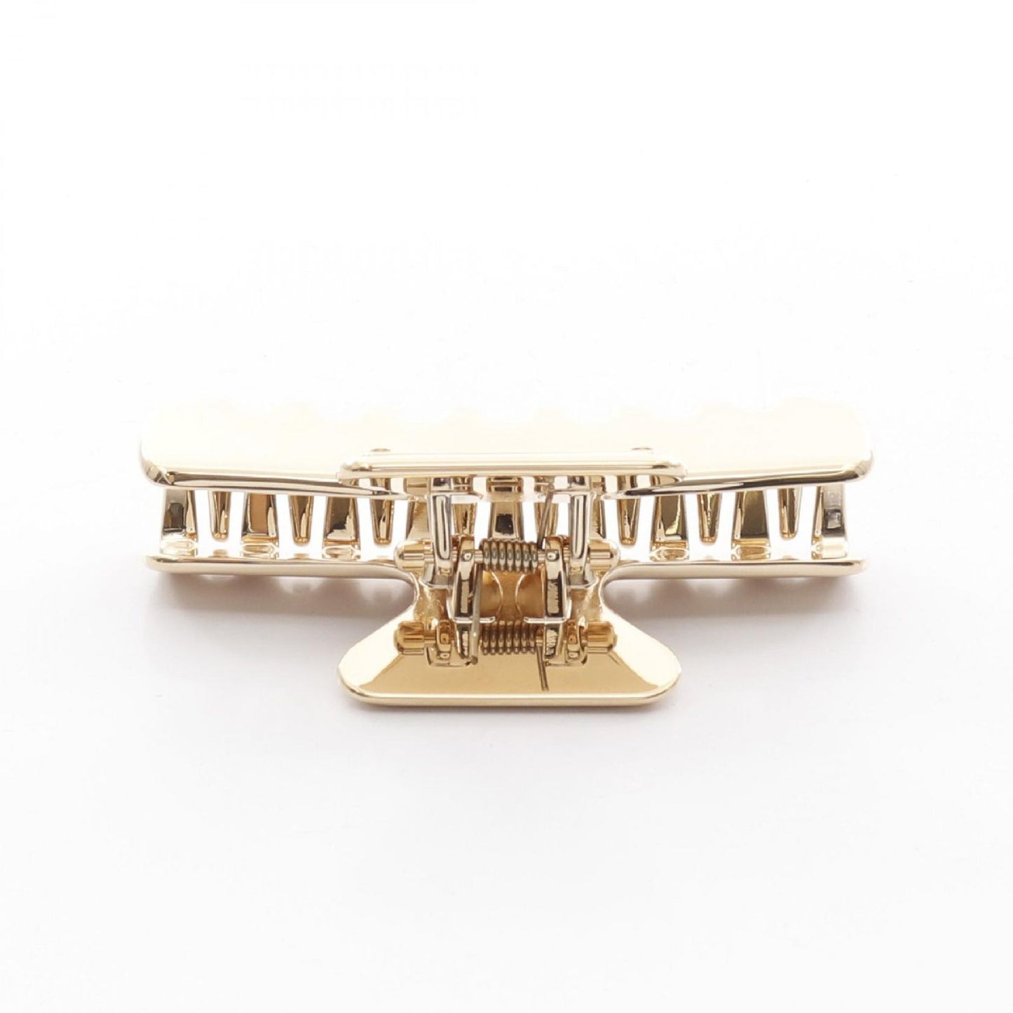 PRADA Triangle Logo Hair Clip in Gold - Exquisite Luxury Accessory