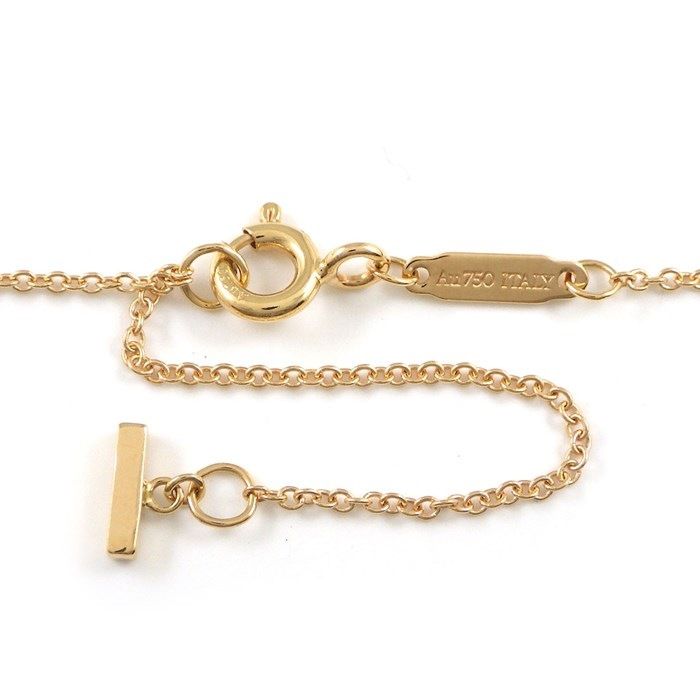 Tiffany & Co. T Smile Mini Micro Necklace in K18 Pink Gold with Diamonds