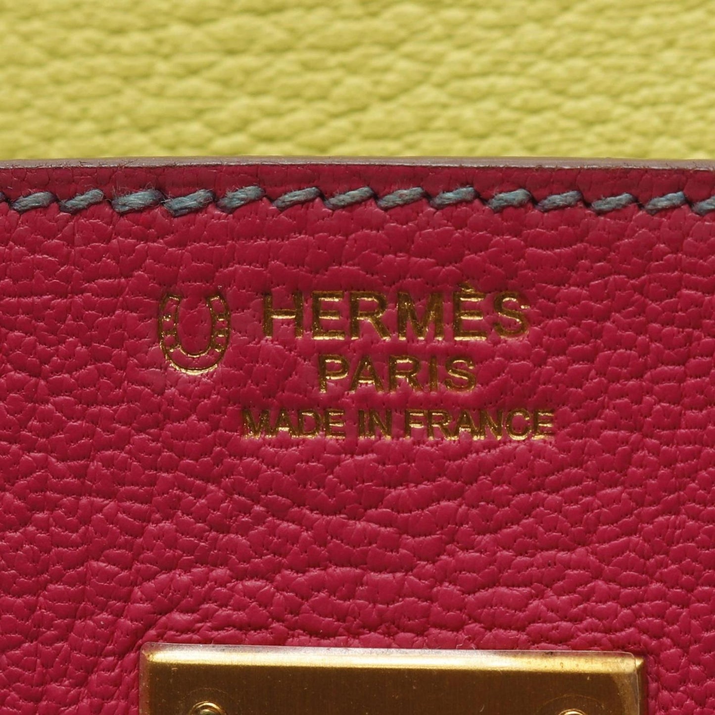 HERMES Birkin 30 Handbag in Shocking Pink, Lime & Mint