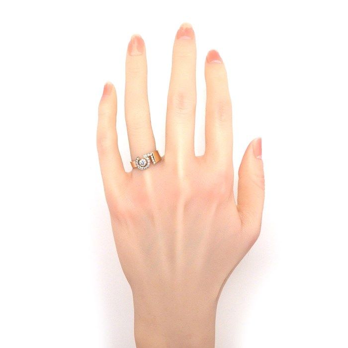 CHANEL Eternal No5 Ring with Diamonds in K18 Beige Gold