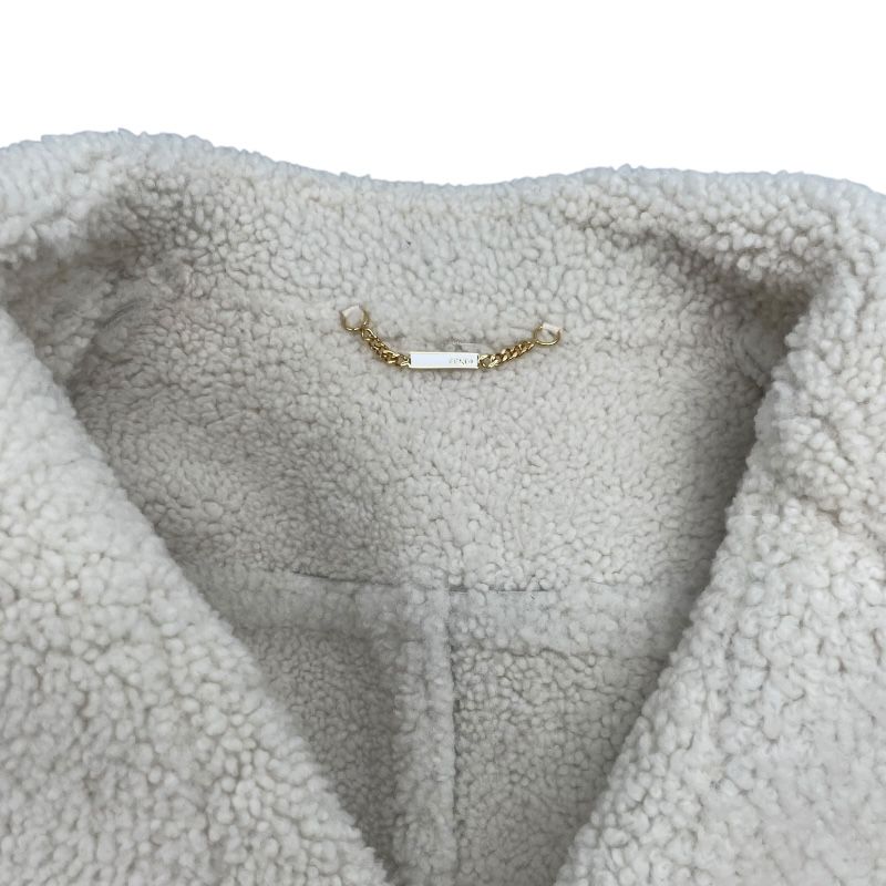 Fendi Cream Shearling Leather Jacket FM5360 - Exquisite Craftsmanship