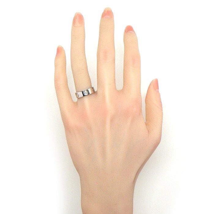 Cartier Love Ring Classic Model with Diamonds in 18K White Gold
