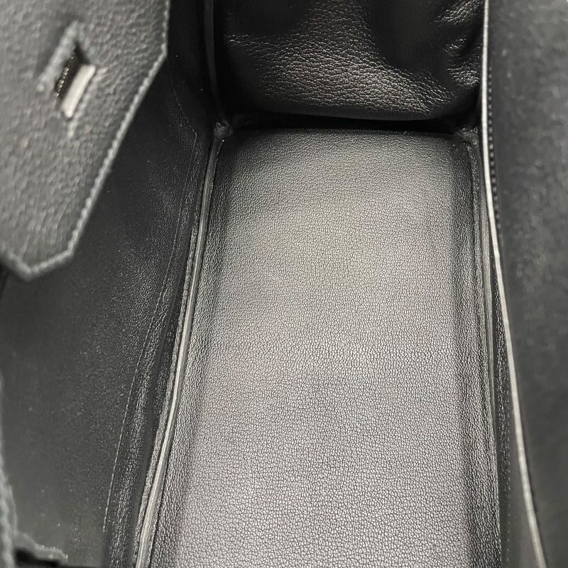HERMES Birkin 30 U Stamp Black Togo Leather Handbag with Silver Hardware