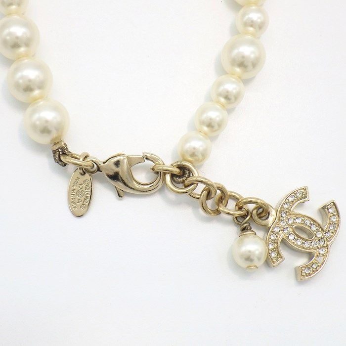 CHANEL Coco Mark Bracelet - 2013 Autumn Collection - Imitation Pearl & Strass