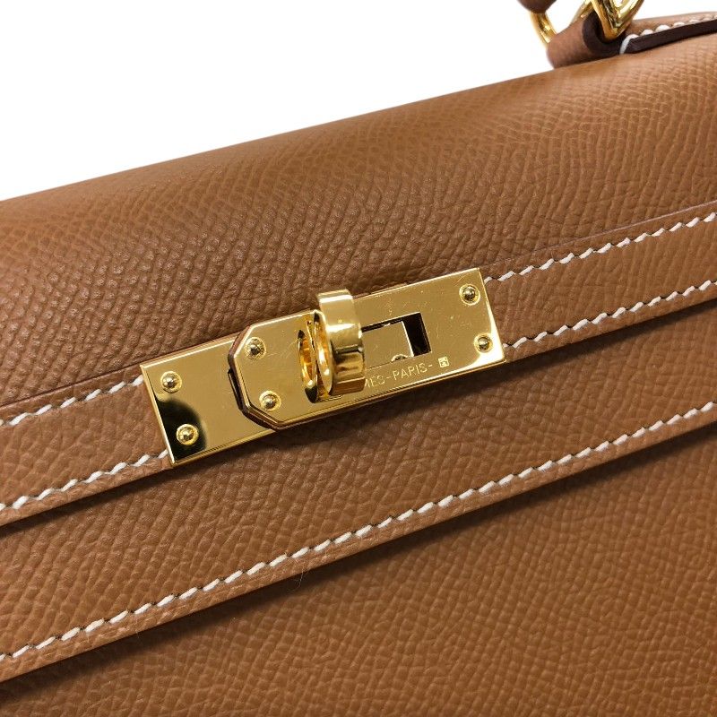 HERMES Kelly 25 Gold Epsom Leather Handbag - Exquisite Craftsmanship