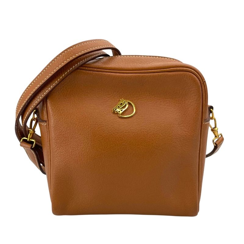 HERMES Jackie Gold Vache Leather Shoulder Bag with Gold Hardware