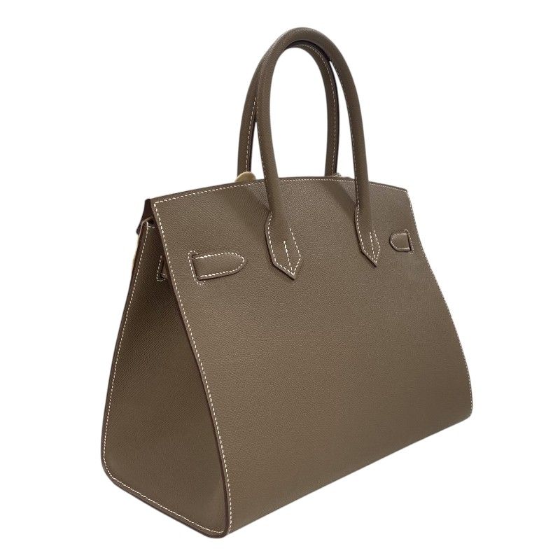 HERMES Birkin 30 Série Etoupe with Gold Hardware - Iconic Handbag