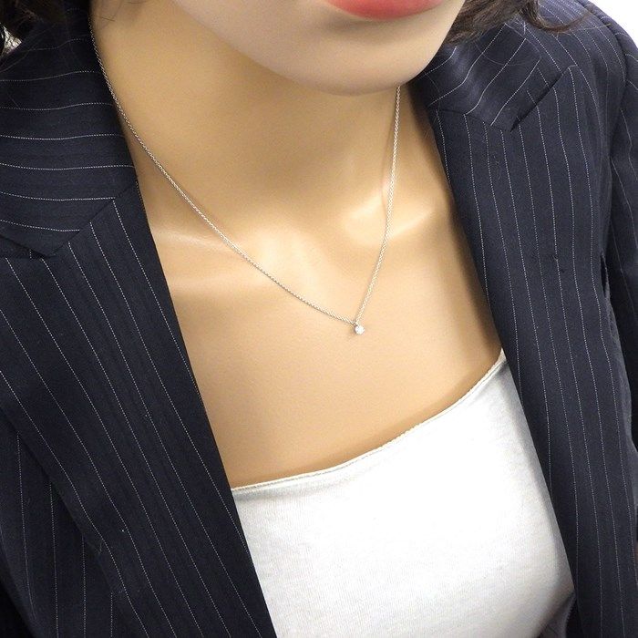 Ponte Vecchio Diamond Necklace 0.10ct in K18 White Gold