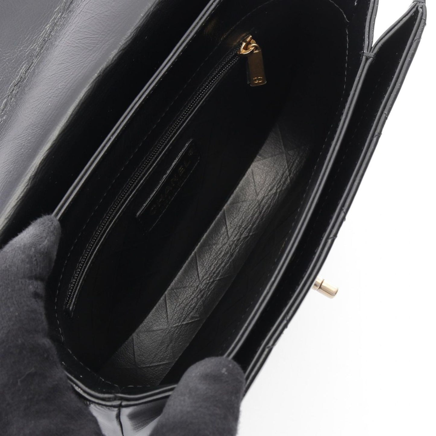 CHANEL Matelassé Shoulder Bag AS2485 in Black Leather