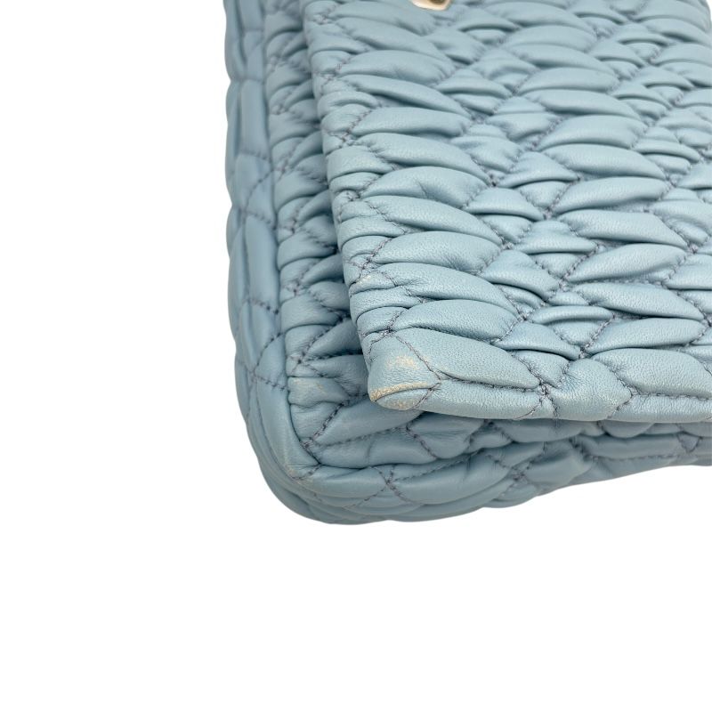 miu miu Nappa Crystal 2WAY Bag in Light Blue - Exquisite Craftsmanship