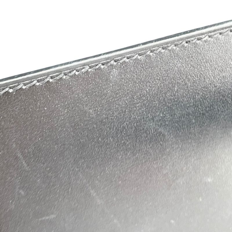 HERMES Kelly 28 Black Box Calf Shoulder Bag with Gold Hardware