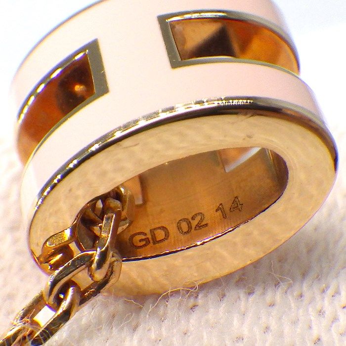 HERMES Mini Pop H Necklace in Pink Ash & Rose Dragee Lacquer