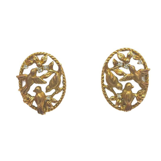 TASAKI K18YG Diamond Earrings - Exquisite Yellow Gold Elegance