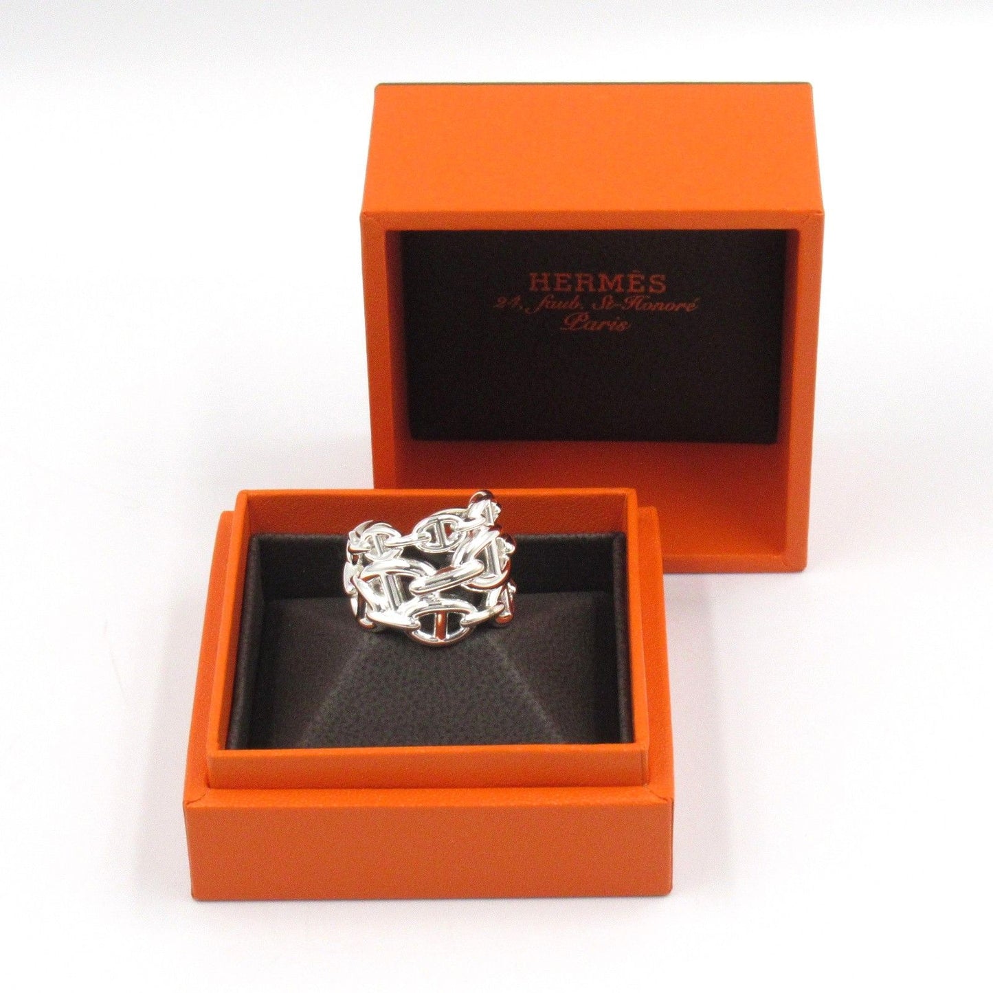 HERMES Chaine d'Ancre Ring in Silver 925 - Timeless Elegance