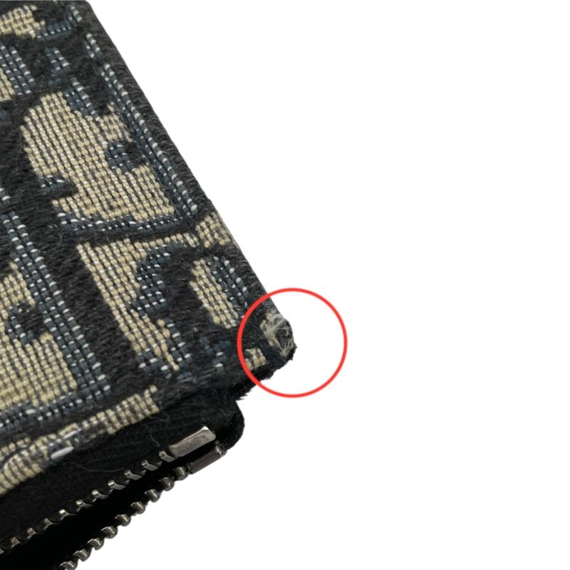 Dior Homme Oblique Coin Purse in Navy Jacquard - Exquisite Craftsmanship